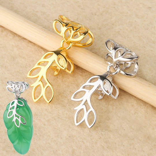 Colgante de jade de plata de ley s925, colgante de jade, hebilla de clip, hebilla de semilla de melón