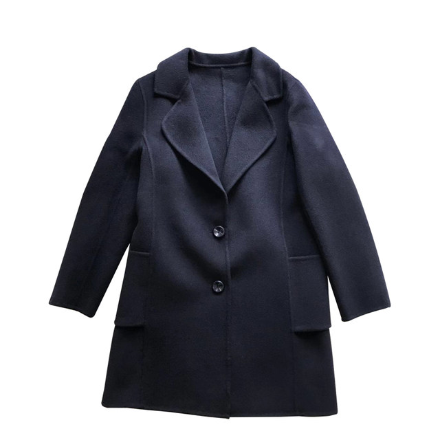 Off-season cashmere coat double-sided velvet women's small Hepburn style slim woolen short woolen coat Korean version