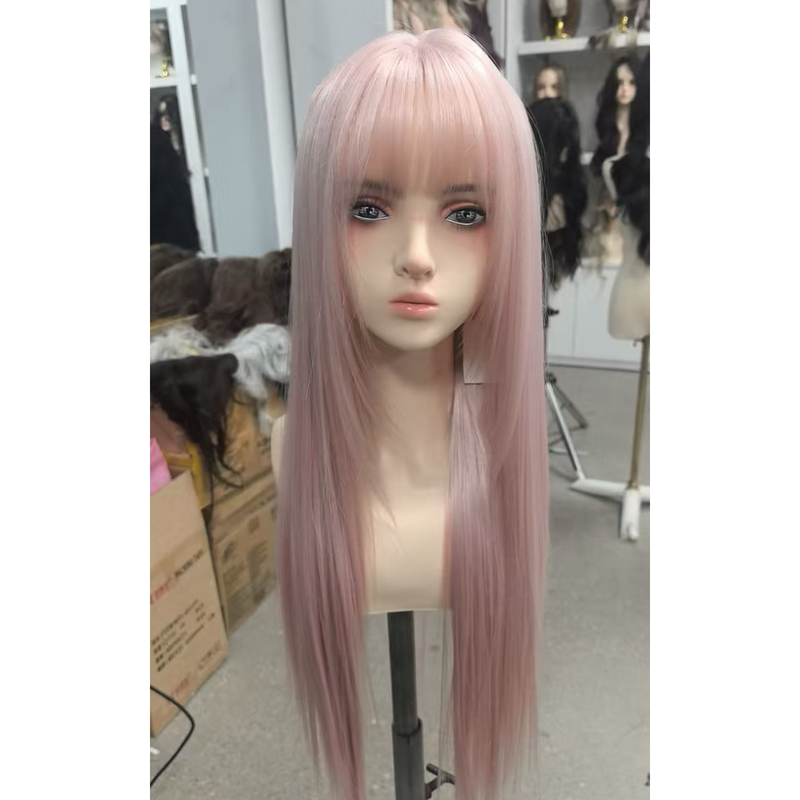 Heart Key [Strawberry Rabbit] Light Pink Long Hair Wig with Bangs