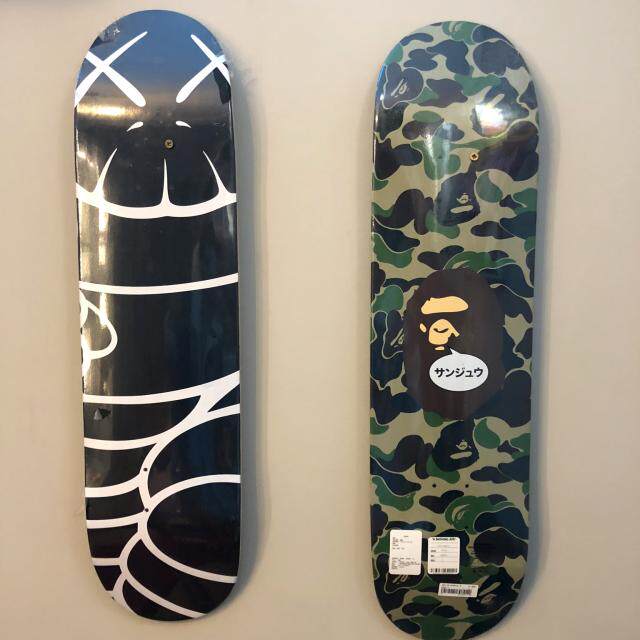 现货潮牌bape绿迷彩风格滑板 IT30周年限定七层加枫木可实战装饰