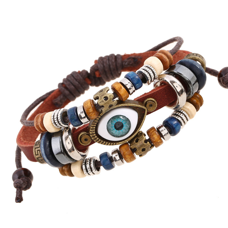 Call of Cthulhu Themed Woven Bracelet with an Eye of the Evil God Design, Vintage Style Bracelet for Men and Women Call of Cthulhu Themed Woven Bracelet with an Eye of the Evil God Design, Vintage Style Bracelet for Men and Women