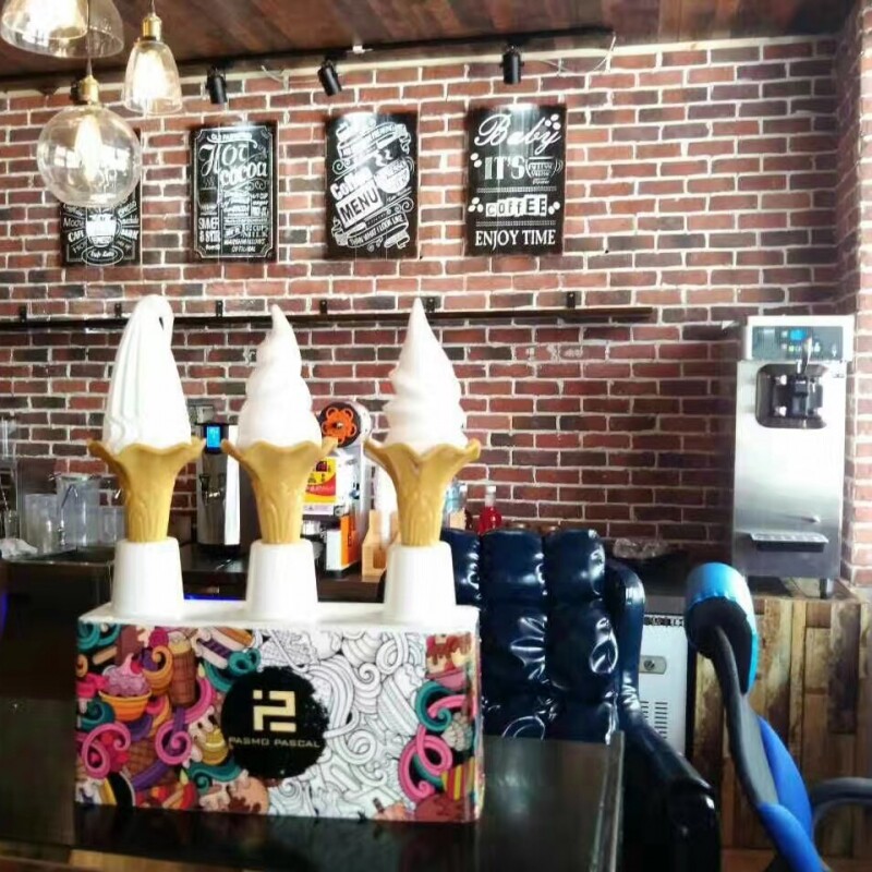 Bar - simulated ice cream model plastic Japanese flower - button ice cream shop decoration decoration