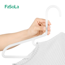 fasola plastic solid color wardrobe collar hanger with clip Anti-shoulder angle hanger with clip suit hanger simple pants rack