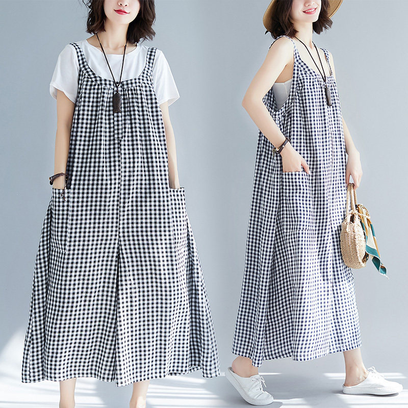 Pregnant woman pants summer thin outside wearing a plaid holding baby bag pants woman fashion loose broadlegged pants Chauga pants with a pair of pants