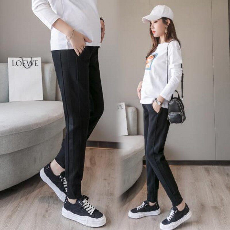 Pregnant women pants warm winter pants wear velvet sweatpants casual trousers fashion tide mother Spring and Autumn belly pants