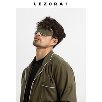 (Mid-year promotion)Knitted copper ammonia silk designer mens silk hanging pajamas Home clothes male and female models