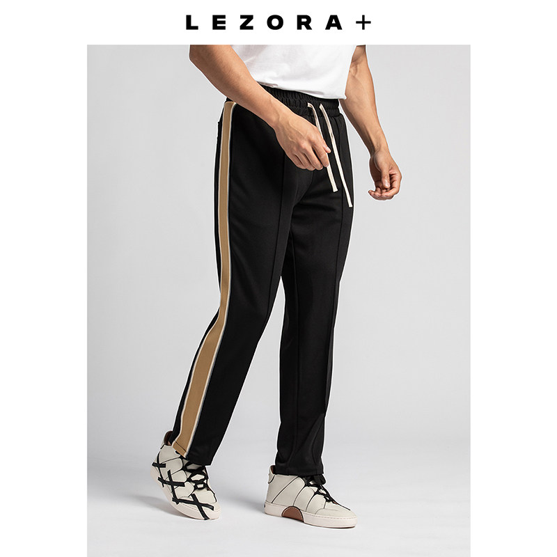 LEZORA 3M reflective strip Y - grade motion fabric Zipper - cracked seam loose casual pants for men