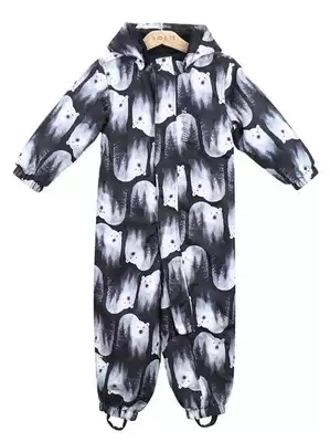 Children's foreign trade original single-body ski suit waterproof windproof wear-resistant jacket cotton jacket hat detachable pedal design