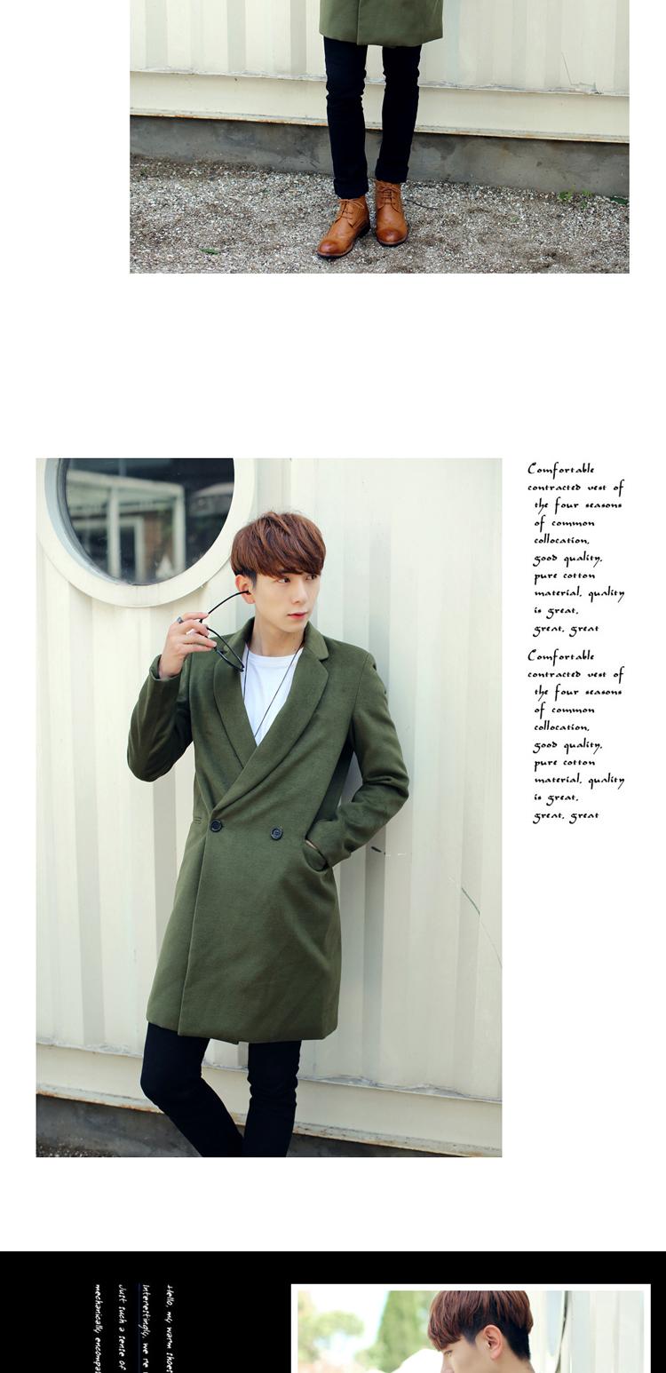Mùa thu và mùa đông nam ấm áp áo khoác nam cộng với bông dài phần tóc stylist thanh niên kinh doanh quần áo nam bình thường áo da lộn nam