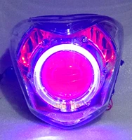 SYM Sanyang đầu máy XS175T / ST175 đèn pha thay đổi đèn xenon đôi ống kính thiên thần mắt quỷ - Đèn HID xe máy 	đèn xe máy dream