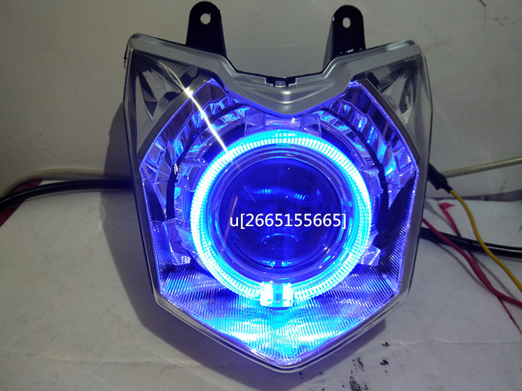 Yamaha Scorpio JYM125-3G Đèn pha mắt thiên thần hội đôi ánh sáng ống kính đôi - Đèn HID xe máy đèn xe sirius