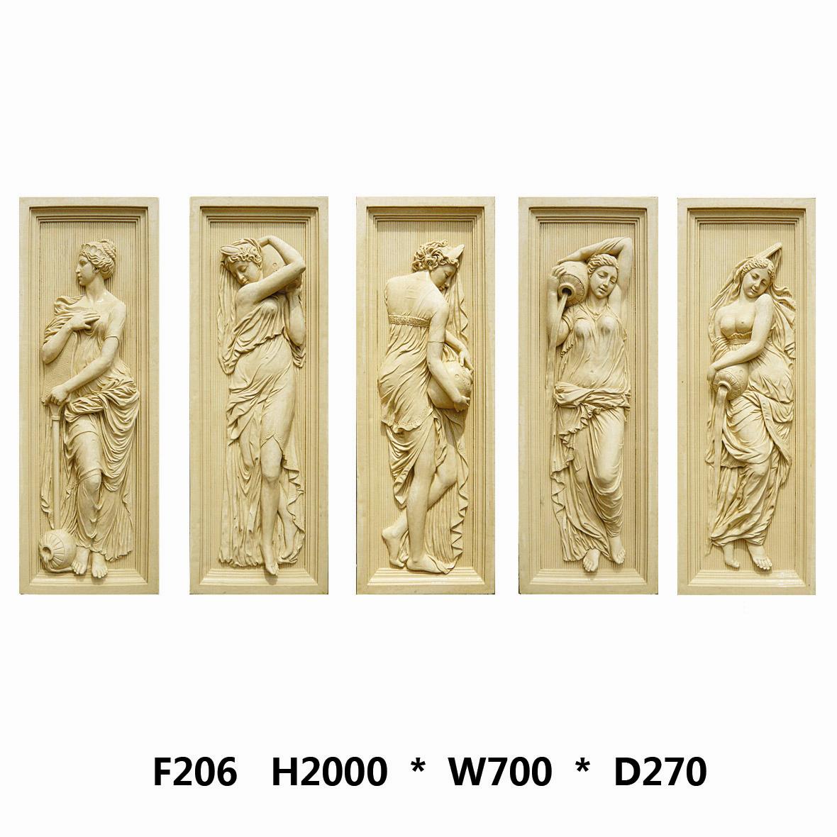 Sandstone European style figure relief mural Southeast Asian style sculpture entrance background wall bath female bath map special price