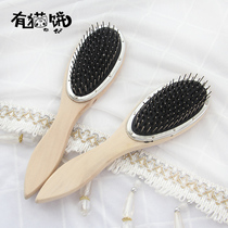 There are cat cake care accessories ☆Wood and steel comb anti-static☆cosplay wig styling care tools