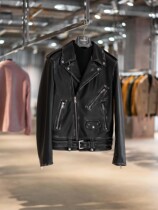 LA CALIFFA Marmara two-tone calfskin HEDI C01 brushed slim fit biker jacket