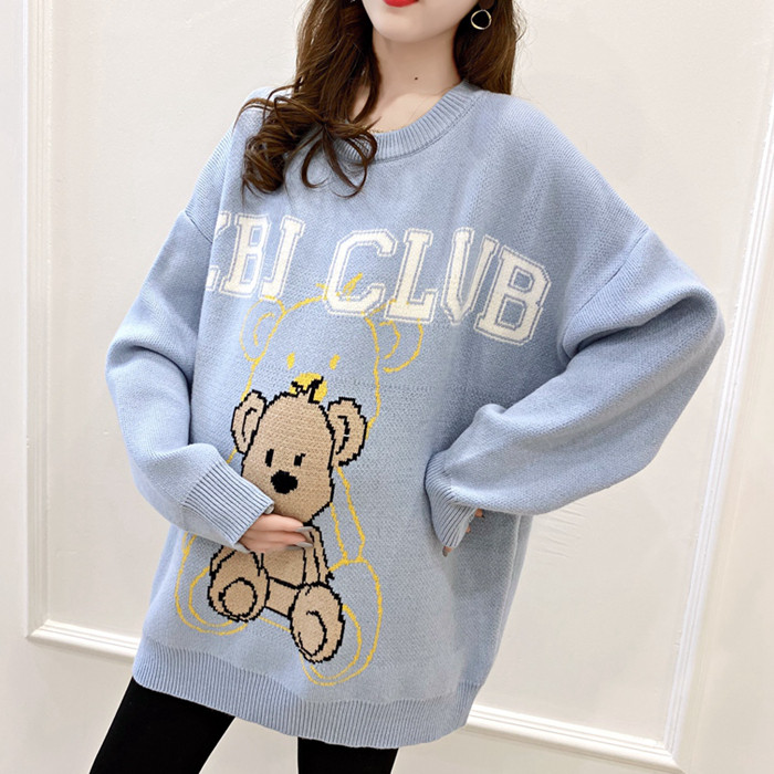 Maternity Winter Suit 2021 New Fashion Winter Tops Plus Size Maternity Sweater Medium Long Plus Thick Coat Women