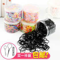 Children Hair Accessories Baby Strong Pull Constantly Haired Girl Disposable Zaho Hair Rubber Band Black Small Head Rope Hair Rope