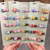 Children hairclip Korean baby cute cartoon broken hairclip little girl does not hurt hair edge clip bangs hair card headgear