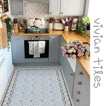 American retro toilet tile non-slip floor tiles bathroom toilet balcony kitchen restaurant small tiles