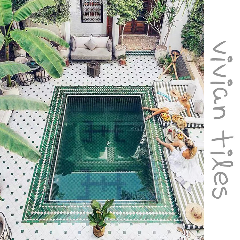 Eurostyle kitchen necropolis brick small flower brick 200 Living room Xuanguan Decorative Flake Walking sideline Corner Tiles Balcony Floor Tiles