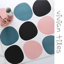 Nordic small tiles Balcony floor tiles 300 geometric goose egg tiles Matte anti-slip tiles Wall tiles Floor tiles