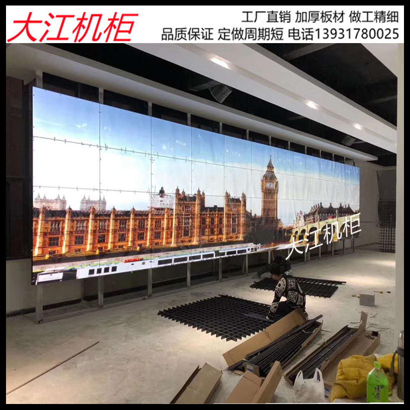 Direct sales splicing screen monitors TV wall cabinet rack 42 inch 55 inch assembly and floor cabinet large screen cabinet film and vision wall