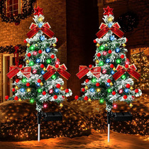 New solar Christmas tree cedar lawn light holiday courtyard garden outdoor waterproof LED ground decorative light