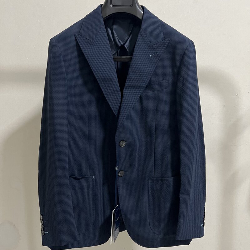 Weiduo Summer Cool Breathable Men's Business Casual Merino Wool Seersucker Suit Jacket Single Blazer Weiduo Summer Cool Breathable Men's Business Casual Merino Wool Seersucker Suit Jacket Single Blazer
