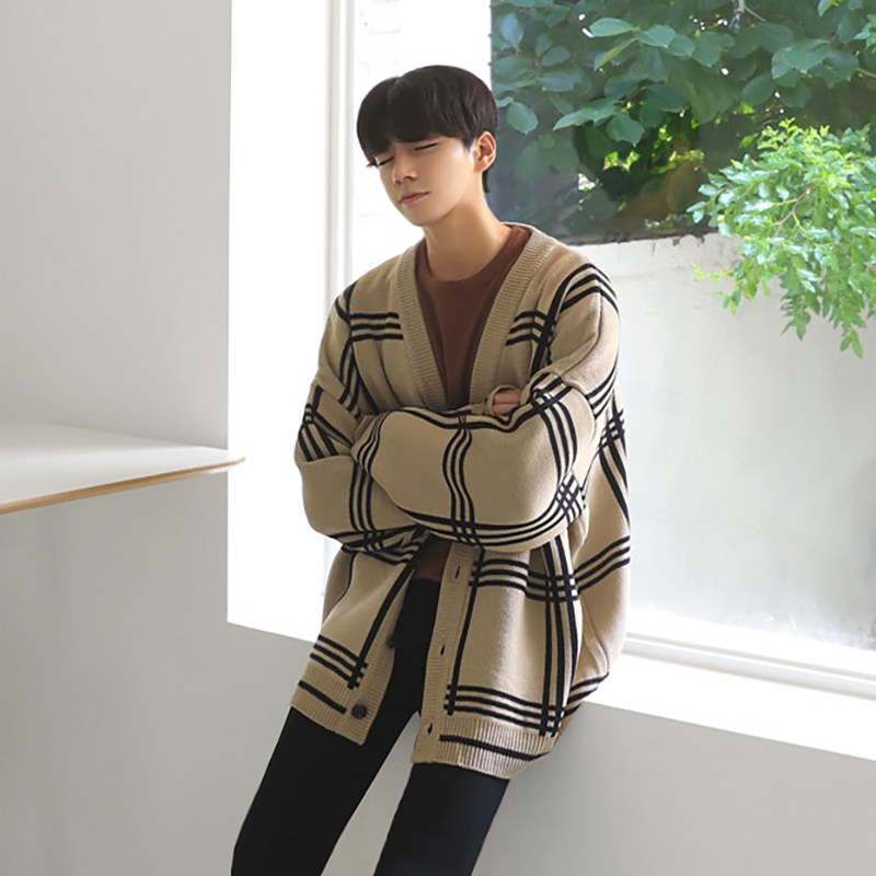 Stone Yuyuan Fall New Men Sweater Knitted Sweater Han Edition Lazy Wind Cover Lazy Wind Cover