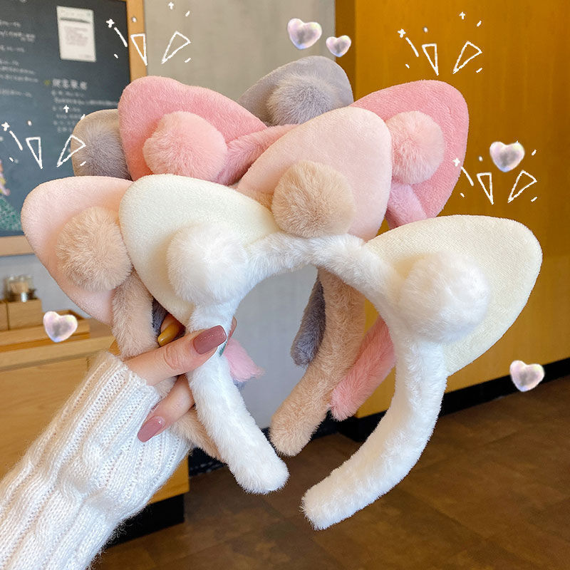 Cute Cat Ear Headband for Washing Face, Girls' Hair Tie, Headband, Hairpin, Internet Celebrity Kawaii Hair Accessory, Girly Headband