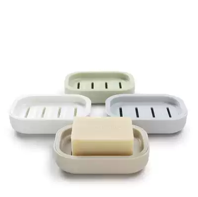 Export Nordic positive and negative double use simple PP soap box with lid handmade soap box drain soap box solid color soap box