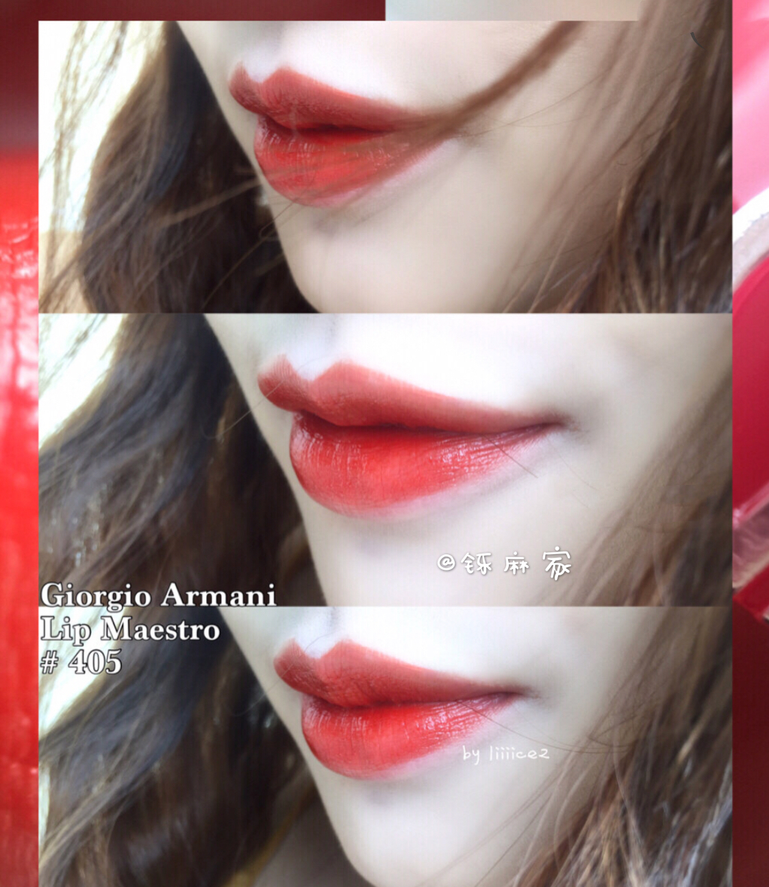 Son môi Armani Armani Velvet Lip Glaze Red Tube 415 206 405 Tomato Red 402 200 400 son 3ce cloud lip tint