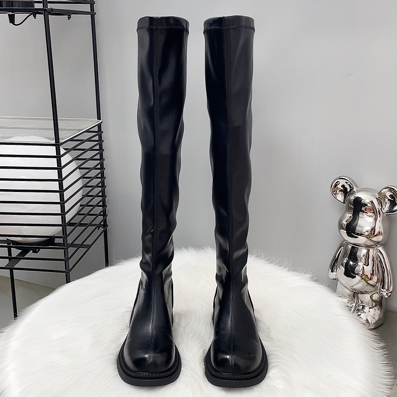 Boots, Knee-High Boots for Tall Women, 2026 New Autumn and Winter Fleece-Lined High Boots, Riding Boots, Flat-Soled Long Boots Boots, Knee-High Boots for Tall Women, 2026 New Autumn and Winter Fleece-Lined High Boots, Riding Boots, Flat-Soled Long Boots