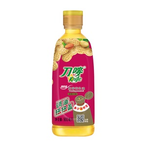 刀唛臻原香花生油0.9L物理压榨一级食用油900ml/瓶