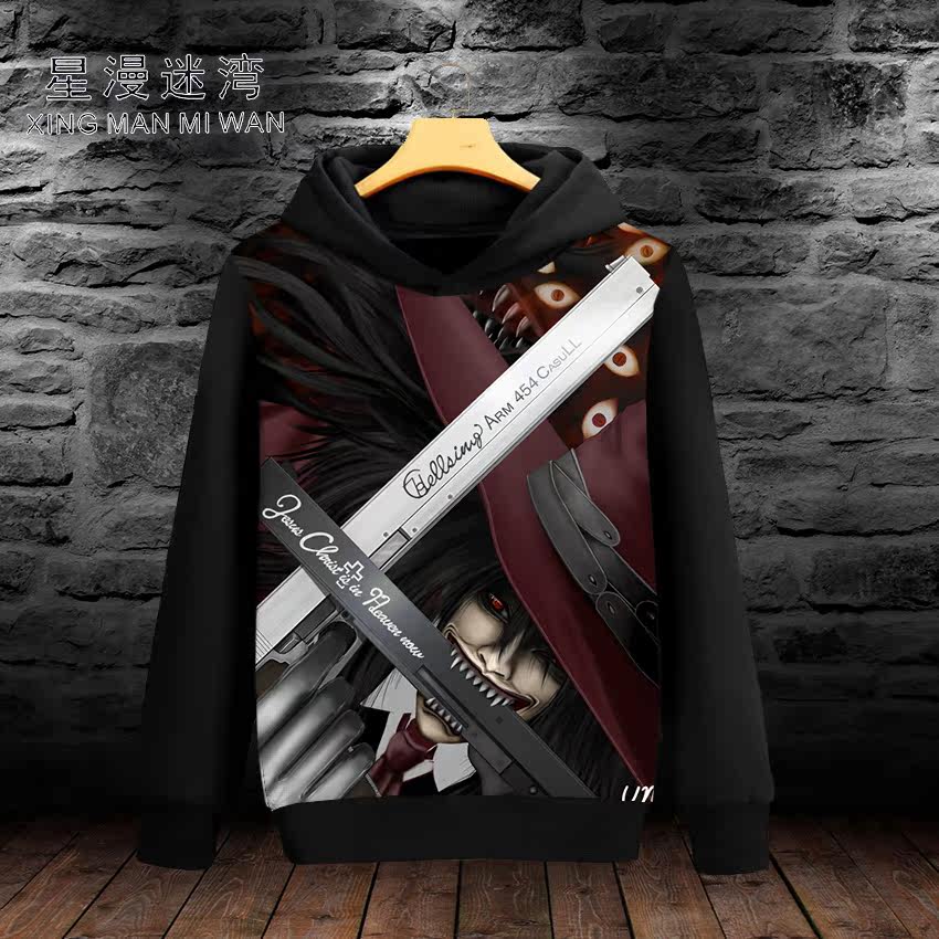 Hellsing皇家國教騎士真祖吸血鬼德古拉阿卡多伯爵動漫周邊衛衣