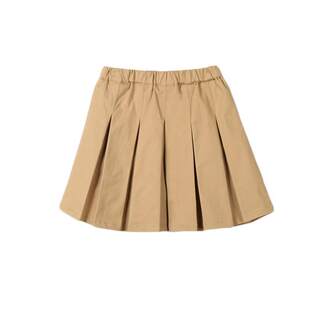 Girls' khaki beige skirt, medium and large children's summer thin children's navy dark blue primary school uniform pleated skirt