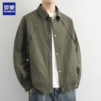 Romon american lapel jacket ຜູ້ຊາຍລະດູໃບໄມ້ປົ່ງແລະດູໃບໄມ້ລົ່ນໃຫມ່ສີແຂງ, ເສື້ອຍືດຊັ້ນສູງແບບບາງໆວ່າງໆ
