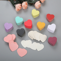 Blank cute heart-shaped mini small card paper handmade diy production color creative birthday wedding blessing decoration