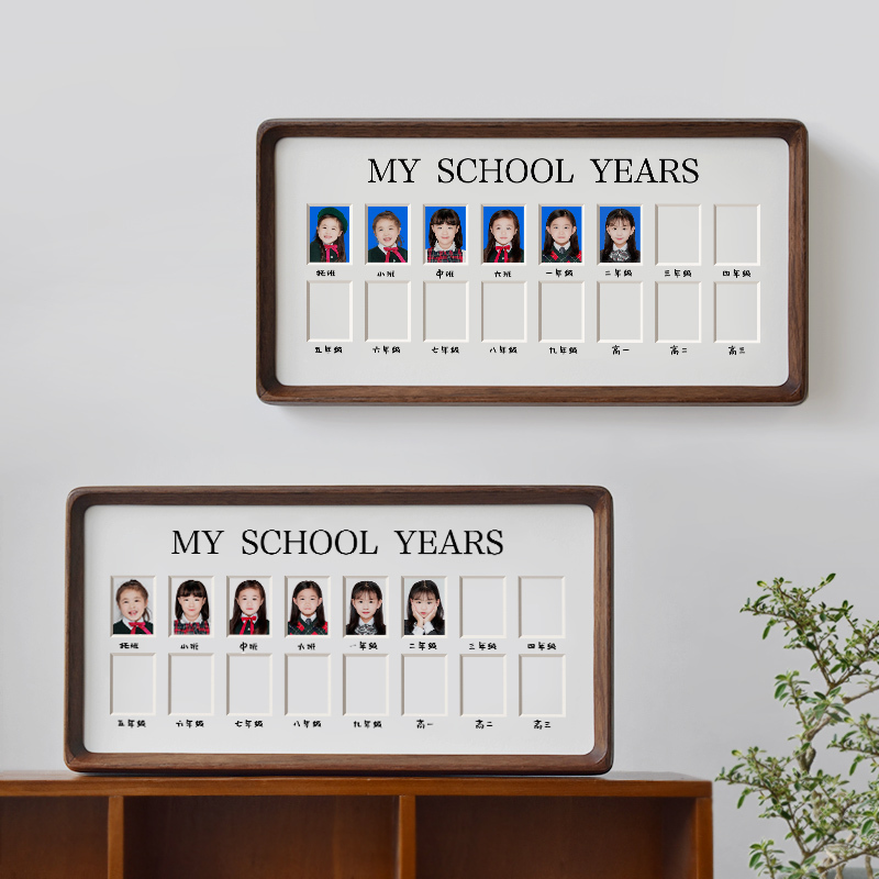 Children's Campus Growth Record Photo Frame to Commemorate Baby's 1.0inch 2inch First Year in Kindergarten, 1.0inch Children's Id Photo