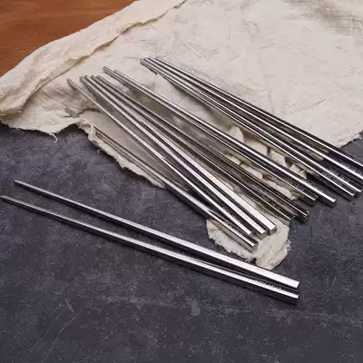 304 stainless steel chopsticks hollow anti-scalding environmental protection antibacterial non-moldy chopsticks 18 10 chopsticks 5 pairs