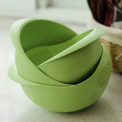 Export Nordic original single thickened amoy rice basin Fruit water filter basin Vegetable washing basket drain basket Food grade plastic basin