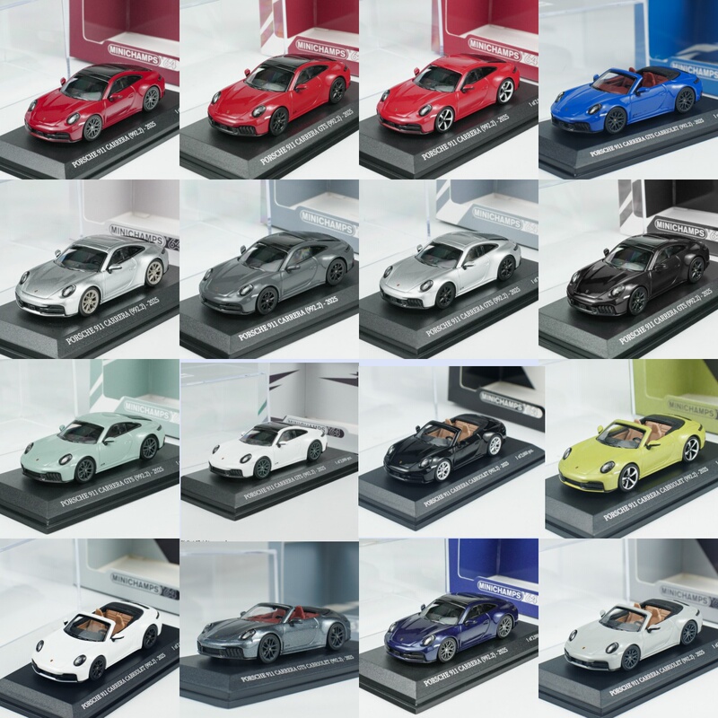 In Stock Mini Diecast 1:64 Porsche 911 992.2 Carrera Gts Alloy Car Model