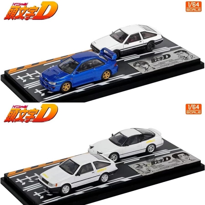 In Stock Japanese Anime Company 1:64 Initial D Ae86 Subaru 22B S13 86 Car Model
