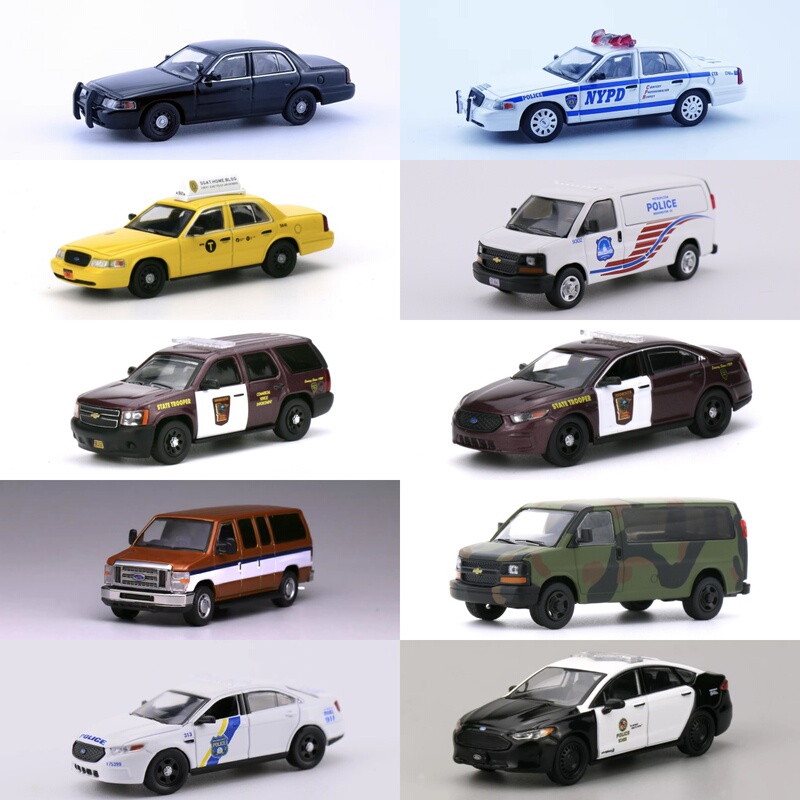 In-Stock Collection 596 1:64 Ford Taurus Chevrolet Van Washington Philadelphia Police Car Model