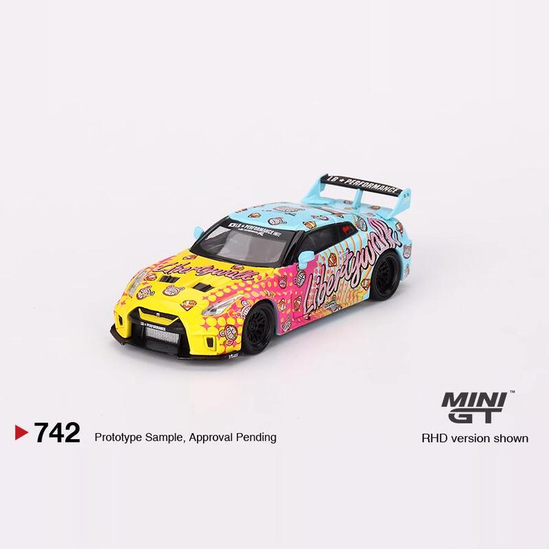 In Stock Minigt 1:64 Nissan Gtr R35 Gtrr V1 lb Wide Body Graffiti Car Model 742
