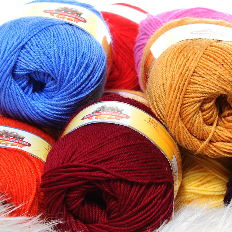 Hengyuanxiang Wool Yarn 100% Pure Wool Medium-Thick Sweater Yarn for Hand-Knitting Scarves Wool Yarn Ball 2812