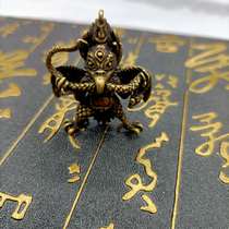 Antique old bronze miscellaneous collection imitation ancient brass Dapeng golden-winged bird eagle snake protector Buddha statue pendant old objects