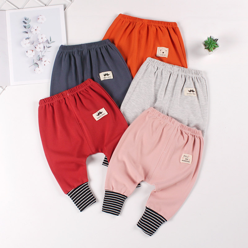 Baby Harun pants baby large PP pants 0-1 pure cotton thin section 2 male and female children spring autumn season outside wearing long pants 4 years 3