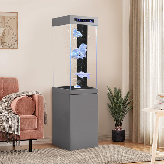 Fish Tank for Living Room 2025 New Model Small Bottom Filtration and Oxygenation Integrated Ultra-Clear Glass Vertical Floor-Standing Ecological Goldfish Tank