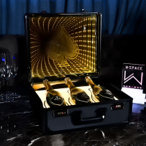 Spades a glowing box three-pack wine box LED glowing champagne box Cup with high-grade gift SPAC incense