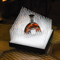 Luminous wine seat bar LED Water Cube rechargeable acrylic three-dimensional diamond shape XO Champagne wine tray